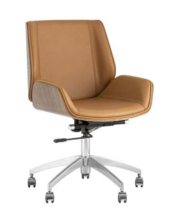 Кресло офисное TopChairs Crown NEW (Crown коричневый)