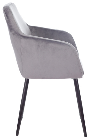Кресло CH-380F серая жемчужина Italia 26 на ножках металл черный (Серый)