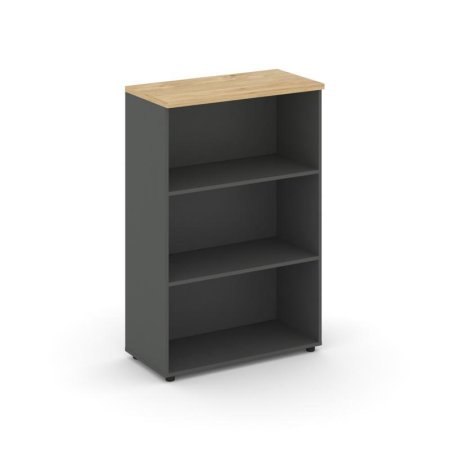 Стеллаж средний широкий SN.STS.E-200 (796х400х1203) (Антрацит/Тиквуд Светлый)