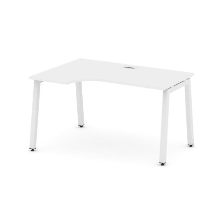 Стол рабочий эргономичный SN-5A.SPA-021(L) (1380х800/980х750) (Белый/Металл Белый)