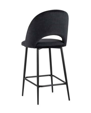 Стул полубарный Меган велюр черный (Стул полубарный Меган черный)