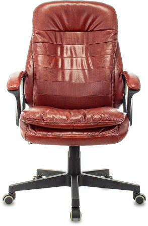 Кресло руководителя T-9950LT коричневый Boroko-37 эко.кожа крестов. пластик (Коричневый)