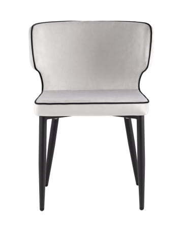 Стул Матео с кантом велюр светло-серый (Стул Матео светло-серый)