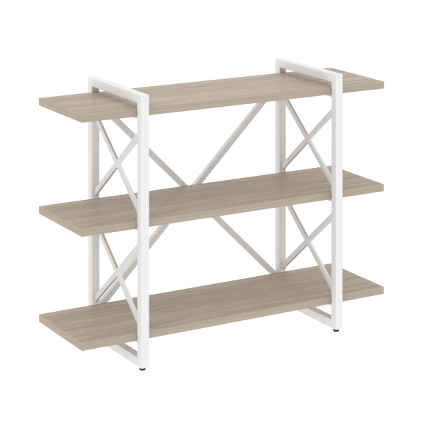 Стеллаж на регулируемых опорах-3 полки VR.L-MST.O-3.8V 1200x400x910 (Дуб Аттик/Белый металл) Стеллаж на регулируемых опорах-3 полки VR.L-MST.O-3.8V 1200x400x910 (Дуб Аттик/Белый металл)