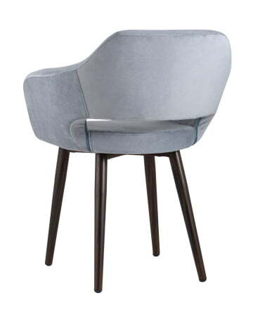 Стул с подлокотниками Саймон велюр серый (Стул Саймон серый)
