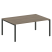 Переговорный стол 1 столешница Metal System Style БП.ПРГ-1.5 1800x1235x750 (Дуб Наварра/Серый металл)