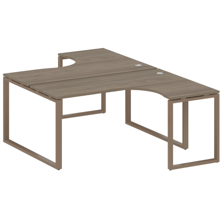 Рабочая станция криволинейная Metal System Style БО.РАС-СА-2.4 1600x2435x750 (Вяз/Мокко металл)