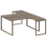 Рабочая станция криволинейная Metal System Style БО.РАС-СА-2.4 1600x2435x750 (Дуб Наварра/Серый металл)