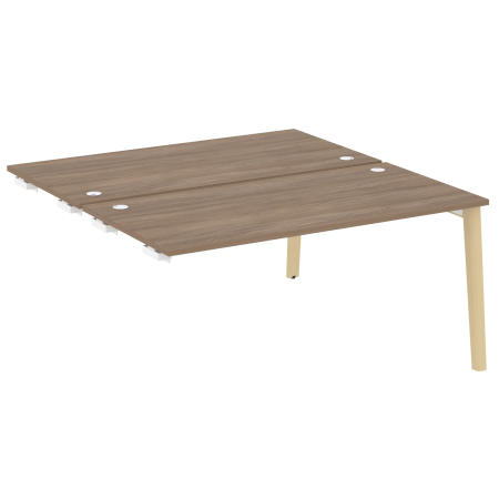 Стол-приставка двойной на деревянных опорах Onix Wood OW.D.SPR-4.8 1580x1635x750 (Дуб Аризона/Дуб Светлый)