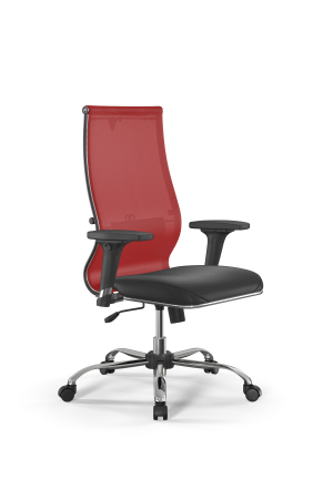 Кресло для руководителя Метта Sit 10 B2-163D - T+Extra /Km00/Wm12/D02P(M09.B21.G20.W01 (Красный | Черный)
