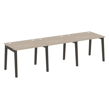 Рабочая станция на деревянных опорах Onix Wood OW.RS-3.1.8 2940x800x750 (Дуб Аттик/Дуб Темный)