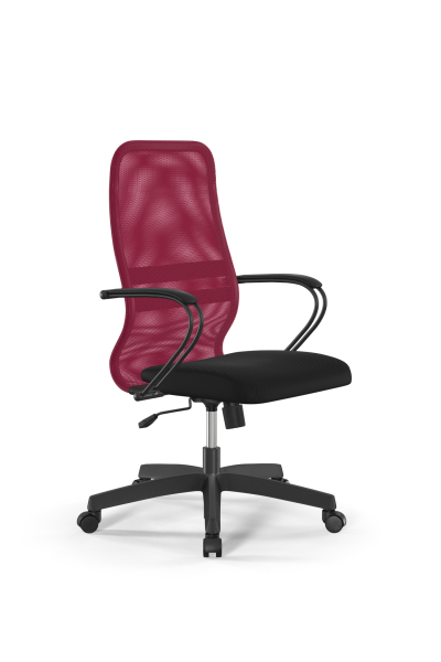 Кресло для руководителя Метта Sit 8 B2-8K - X1+UMF(X1) /Uh00/Wh00/K3bL(M09.B02.G15.W01) (Красный | Черный)