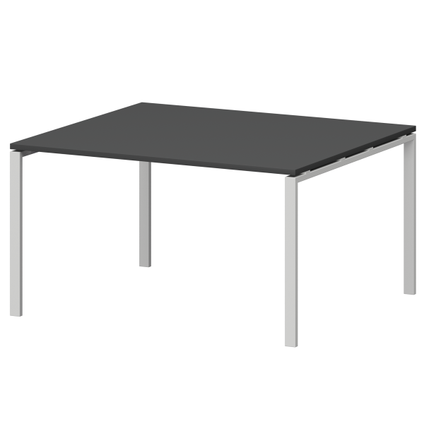 Стол переговорный на металлокаркасе Смарт СМСП-П-16.123.Пр25 1600x1236x750 (Графит/Белый)