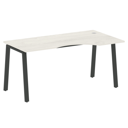 Стол криволинейный правый Metal System Style БА.СА-1 Пр 1600x900x750 (Дуб Наварра/Антрацит металл)