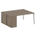 Рабочая станция с шкафом-купе на А-образном м/к Metal System Style БА.РС-СШК-1.3 Т 1810x1475x750 (Дуб наварра/Серый металл)