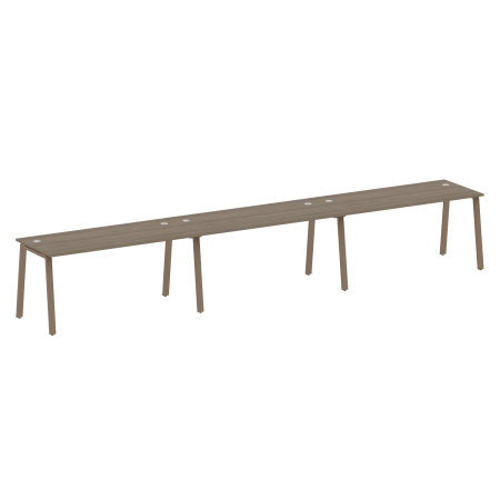 Рабочая станция на 3 рабочих места на А-образном м/к Metal System Style БА.СМ-3.4 4800x720x750 (Вяз/Мокко металл)