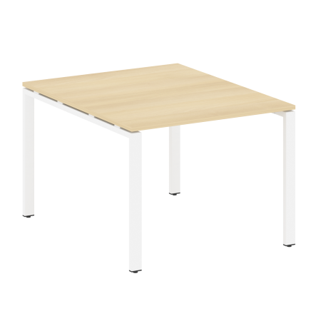 Переговорный стол 1 столешница Metal System Style БП.ПРГ-1.1 1000x1235x750 (Акация/Белый металл)