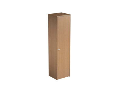 Шкаф для документов узкий закрытый Profiquadro КВ 341 БВ 500x460x1990 (Белый премиум / Вишня скандинавская)
