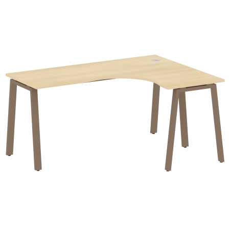 Стол криволинейный правый Metal System Style БА.СА-4 Пр 1600x1200x750 (Акация/Мокко металл)
