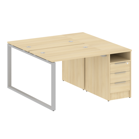 Рабочая станция Metal System Style БО.РС-СТП-2.1 1412x1475x750 (Акация/Серый металл)
