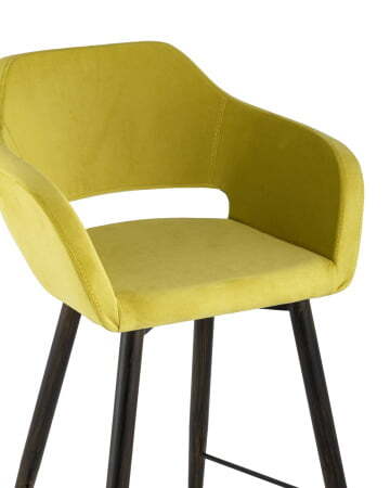 Стул барный Саймон велюр золотистый (Стул барный Саймон золотистый)