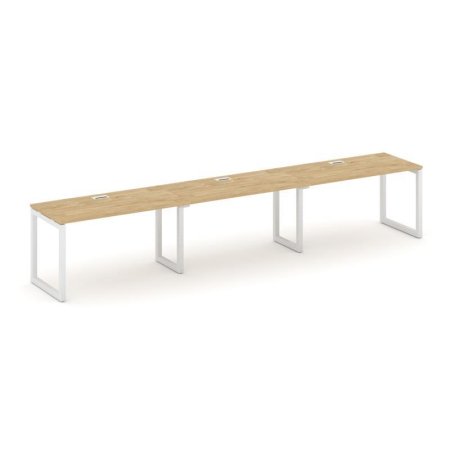 Рабочая станция 1 сторонняя SN-5O.ORS-042 (3540х700х750) (Тиквуд Светлый/Металл Белый)