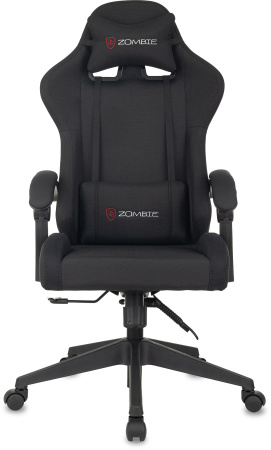 Кресло игровое Zombie Predator черный Neo Black с подголов. крестов. пластик (Черный)