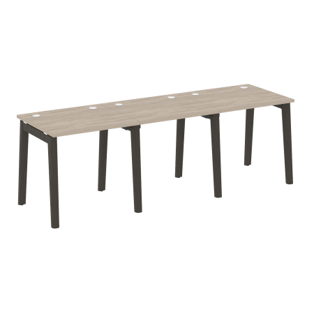 Рабочая станция на деревянных опорах Onix Wood OW.RS-3.0.7 2340x720x750 (Дуб Аттик/Дуб Темный)