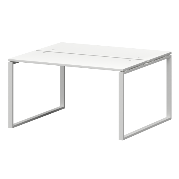 Бенч двойной на металлокаркасе Смарт СМС2-О-10К.120.Пр25 1000x1236x750 (Белый/Белый)