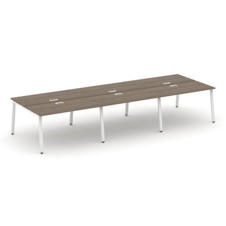 Рабочая станция 2-х сторонняя SN-6A.DRS-062 (3540х1232х750) (Вяз Благородный/Металл Белый)