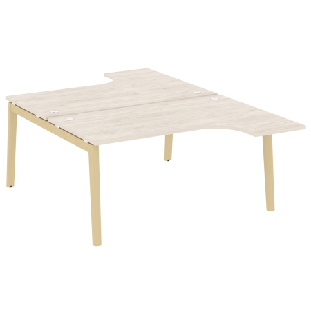 Рабочая станция на деревянных опорах Onix Wood OW.D.SA-4 1580x2395x750 (Дуб Аризона/Дуб Светлый)