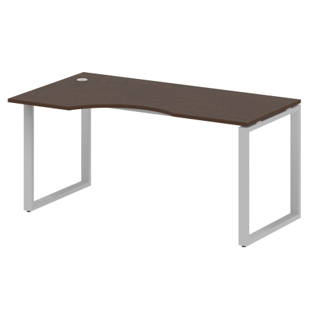 Стол криволинейный левый Metal System Style БО.СА-1 Л 1600x900x750 (Венге Цаво/Серый металл)