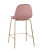 Стул полубарный Валенсия велюр розовый золотые ножки (Стул полубарный Валенсия розовый)