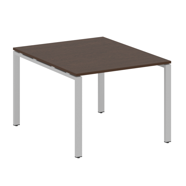 Переговорный стол 1 столешница Metal System Style БП.ПРГ-1.1 1000x1235x750 (Венге Цаво/Серый металл)