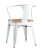 Стул TOLIX ARM WOOD с подлокотниками белый (Стул Tolix Arm Wood белый глянцевый)