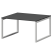 Стол переговорный на металлокаркасе Смарт СМСП-О-14.123.Пр50 1400x1236x750 (Таксония/Антрацит)
