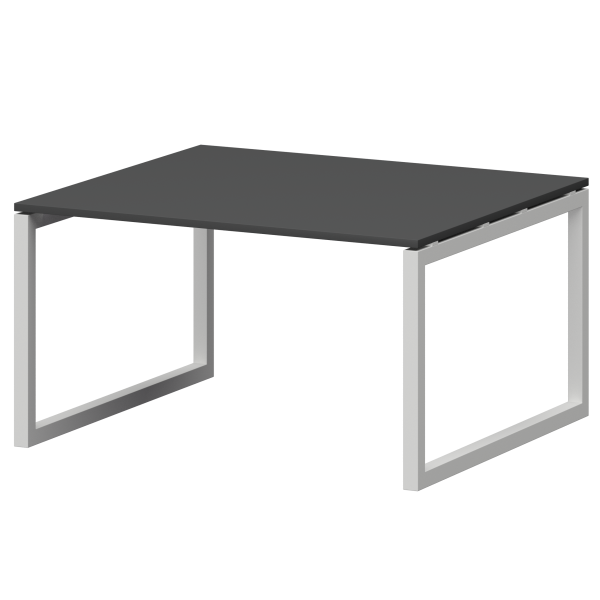 Стол переговорный на металлокаркасе Смарт СМСП-О-14.123.Пр50 1400x1236x750 (Графит/Белый)