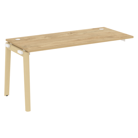Наборный элемент рабочей станции на деревянных опорах Onix Wood OW.1.NRS-4.7 1580x720x750 (Тиквуд Светлый/Дуб Светлый)