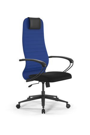 Кресло для руководителя Метта Sit 8 B1-10K - UMF(X1) /Uh02/Wh00/K1bL(M09.B11.G19.W02) (Синий | Черный)
