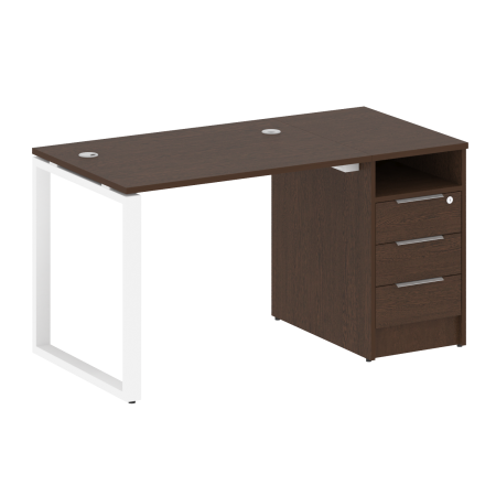 Рабочая станция Metal System Style БО.РС-СТП1.1 1412x750x750 (Венге Цаво/Белый металл)