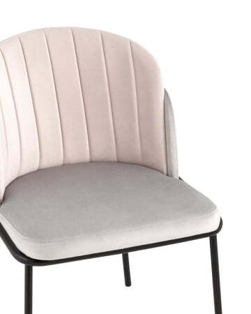 Стул Дабл велюр серый с розовой вставкой (Стул Дабл серый, розовый)