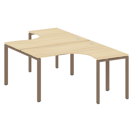 Рабочая станция криволинейная Metal System Style БП.РАС-СА-2.3 1400x2435x750 (Акация/Мокко металл)