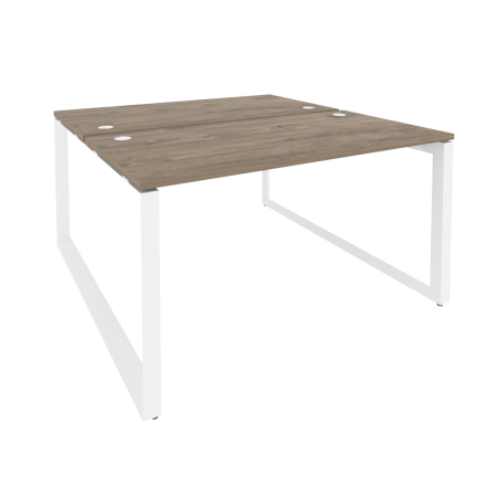 Рабочая станция на О-образном м/к Onix O.MO-D.RS-2.3.7 1380x1475x750 (Тиквуд Темный/Белый Металл)