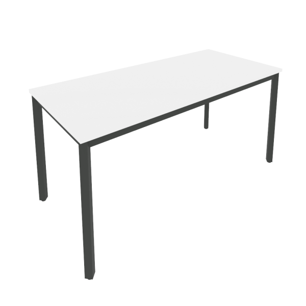 Стол письменный на металлокаркасе Slim С.СП-6 1580x720x750 (Белый/Антрацит металл)