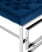 Банкетка-скамейка БРУКЛИН велюр синий сталь серебро (Банкетка Бруклин синий)