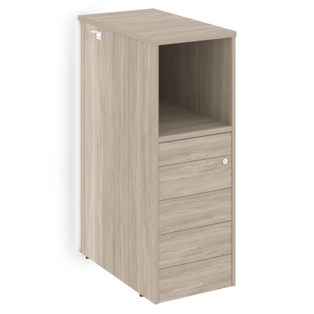 Тумба с подсветкой 5 ящиков TIP-ON завершающая, левая Onix O.R-TV-5TIP.SL 436x767x1185 (Дуб Аттик)