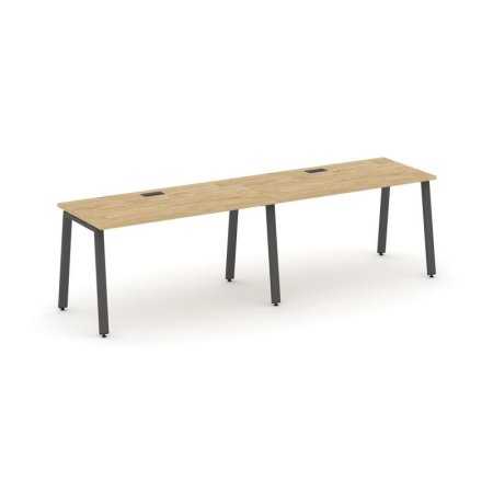 Рабочая станция 1 сторонняя SN-6A.ORS-024 (3160х800х750) (Тиквуд Светлый/Металл Антрацит)