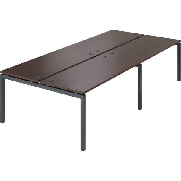 Стол на металлокаркасе для заседаний Арго-М АМП-320 3200x1236x760 (Дуб венге/Антрацит)