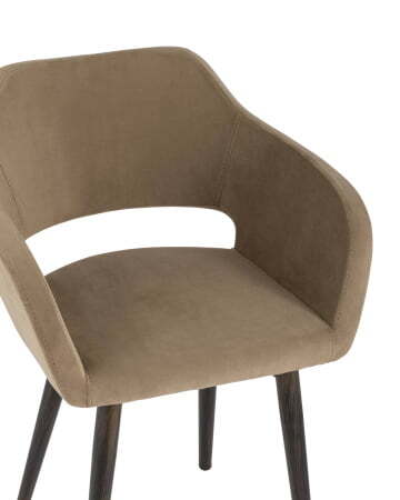 Стул с подлокотниками Саймон велюр капучино (Стул Саймон капучино)