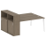 Рабочая станция с шкафом-купе на А-образном м/к Metal System Style БА.РС-СШК-2.4 Т 2010x1475x1098 (Дуб наварра/Серый металл)